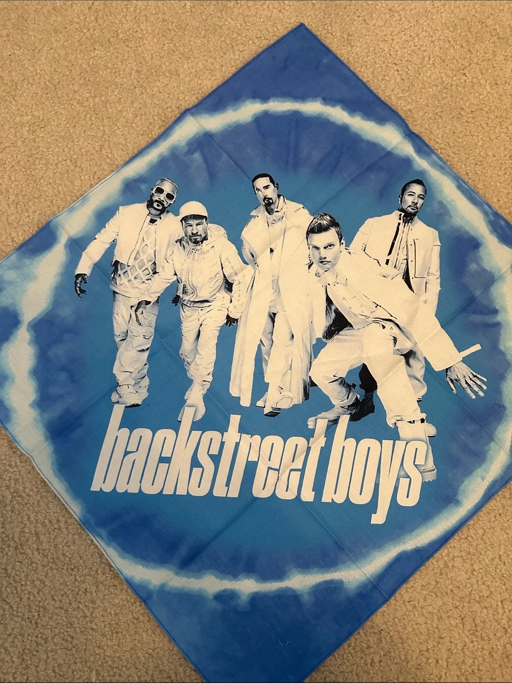 Backstreet Boys Blue Tie-Dye Bandana NEW Summer 2026 Merch